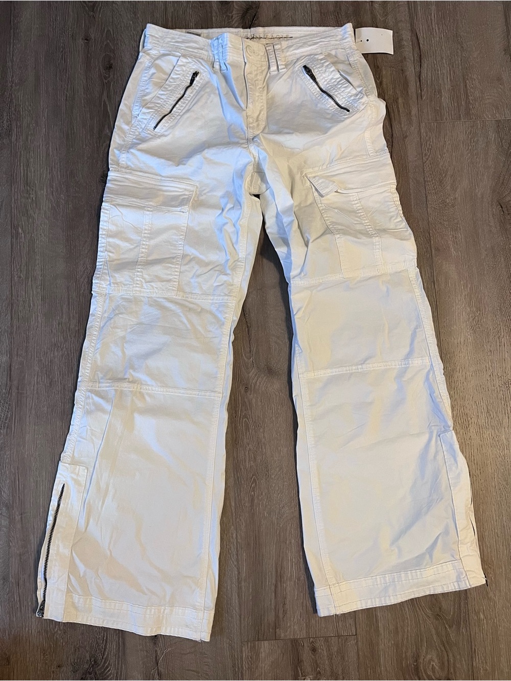 American Eagle White Cargo Pants - Lightweight Utility Trousers Size 4
